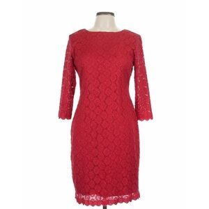 Ronni Nicole Red Dress 3/4 Sleeve